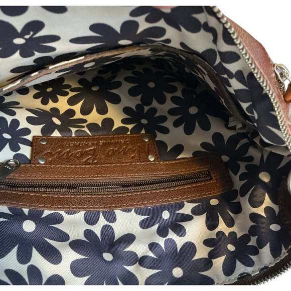 Nino Bossi Brown Crossbody Modern Bag Purse Multiple Zipper Compartments-NWOT - Picture 12 of 16